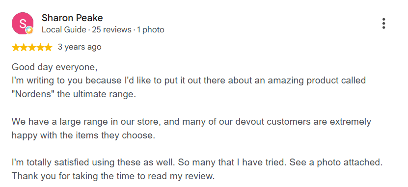 Customer review